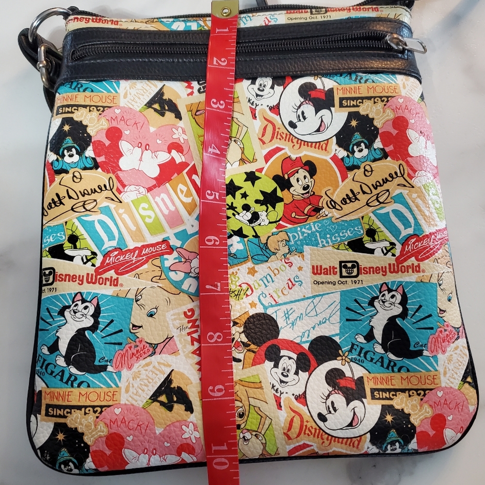 Disney Parks Mickey Mouse Crossbody Purse Classic Collage Pattern - Picture 12 of 16